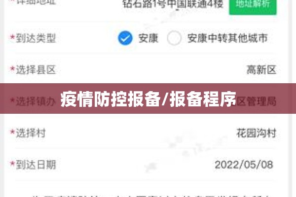 疫情防控报备/报备程序