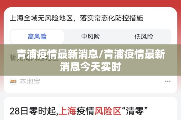 青浦疫情最新消息/青浦疫情最新消息今天实时