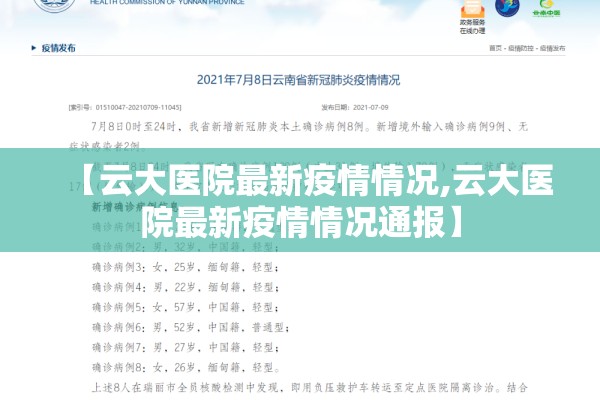 【云大医院最新疫情情况,云大医院最新疫情情况通报】