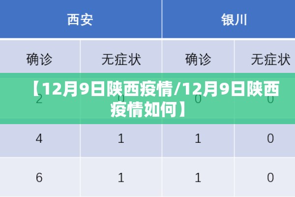 【12月9日陕西疫情/12月9日陕西疫情如何】
