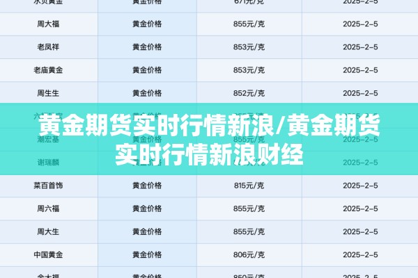 黄金期货实时行情新浪/黄金期货实时行情新浪财经