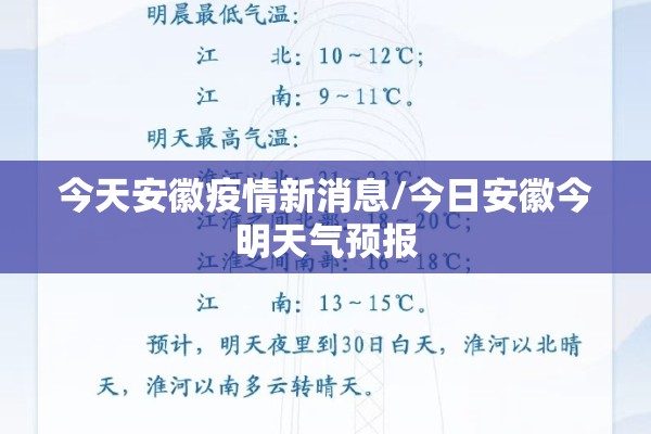 今天安徽疫情新消息/今日安徽今明天气预报