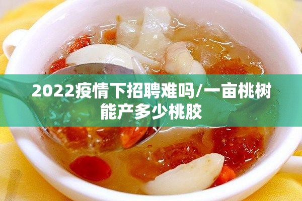 2022疫情下招聘难吗/一亩桃树能产多少桃胶 2022疫情下招聘难吗/一亩桃树能产多少桃胶