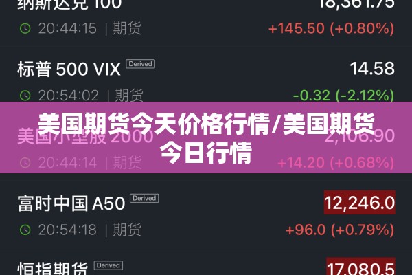 美国期货今天价格行情/美国期货今日行情