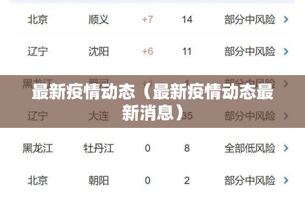 最新疫情动态(最新疫情动态最新消息) 最新疫情动态(最新疫情动态最新消息)