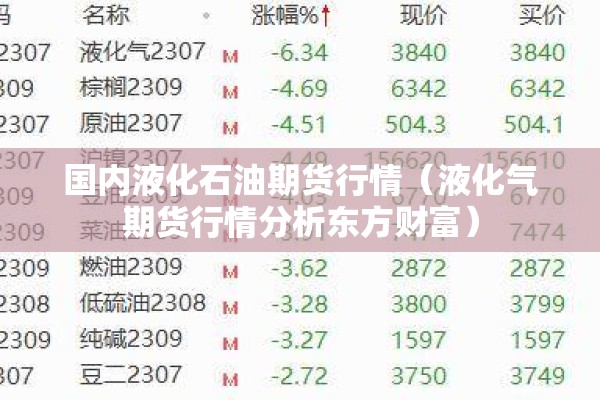 国内液化石油期货行情（液化气期货行情分析东方财富）