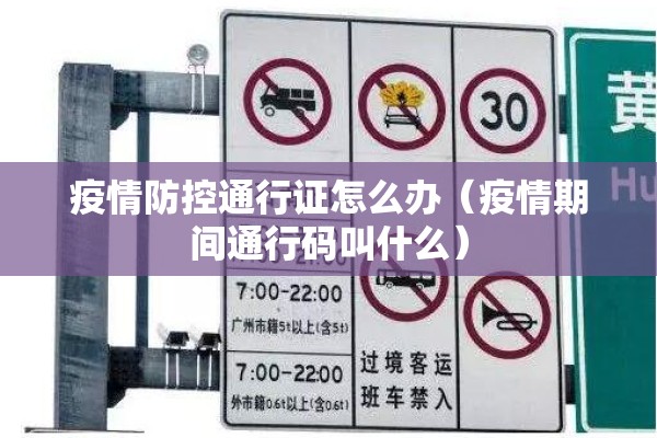 疫情防控通行证怎么办(疫情期间通行码叫什么) 疫情防控通行证怎么办(疫情期间通行码叫什么)