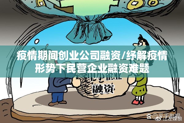 疫情期间创业公司融资/纾解疫情形势下民营企业融资难题