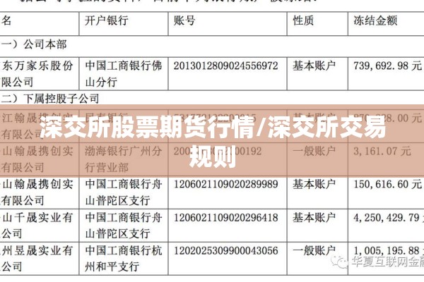深交所股票期货行情/深交所交易规则