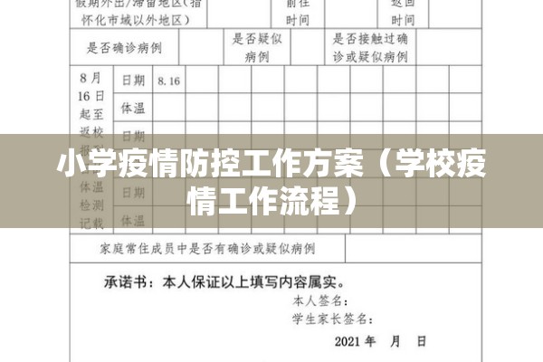 小学疫情防控工作方案(学校疫情工作流程) 小学疫情防控工作方案(学校疫情工作流程)