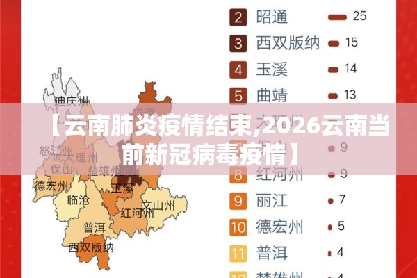 【云南肺炎疫情结束,2026云南当前新冠病毒疫情】