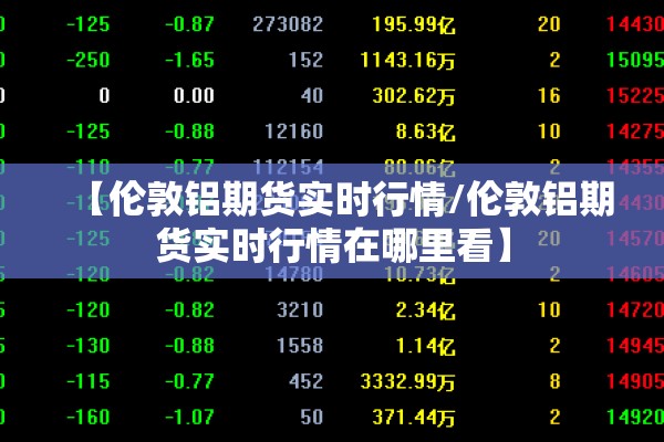 【伦敦铝期货实时行情/伦敦铝期货实时行情在哪里看】