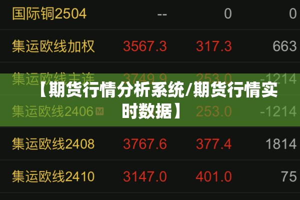 【期货行情分析系统/期货行情实时数据】 【期货行情分析系统/期货行情实时数据】