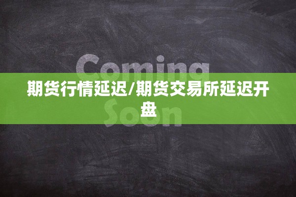 期货行情延迟/期货交易所延迟开盘