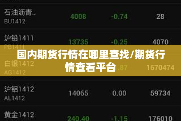 国内期货行情在哪里查找/期货行情查看平台