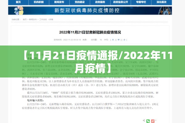 【11月21日疫情通报/2022年11月疫情】