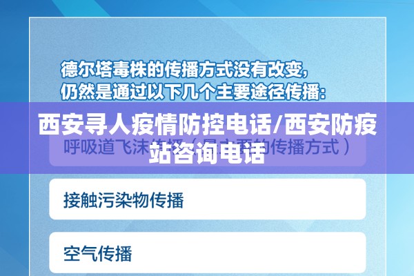 西安寻人疫情防控电话/西安防疫站咨询电话 西安寻人疫情防控电话/西安防疫站咨询电话