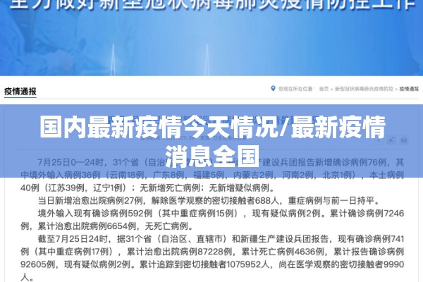 国内最新疫情今天情况/最新疫情消息全国 国内最新疫情今天情况/最新疫情消息全国