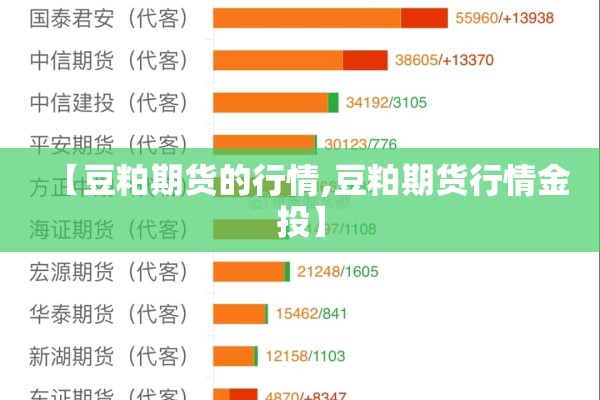 【豆粕期货的行情,豆粕期货行情金投】 【豆粕期货的行情,豆粕期货行情金投】