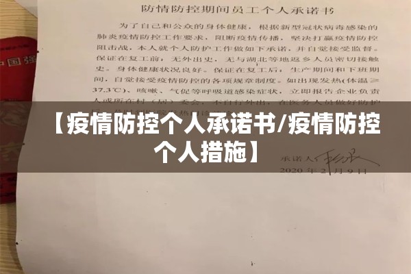 【疫情防控个人承诺书/疫情防控个人措施】