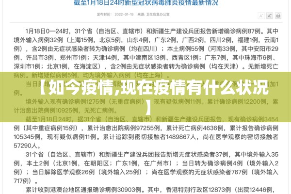 【如今疫情,现在疫情有什么状况】