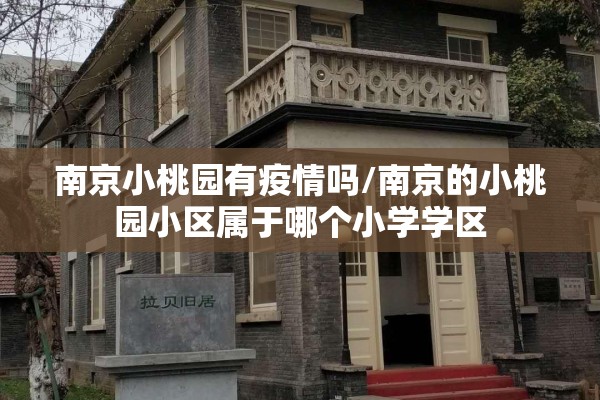 南京小桃园有疫情吗/南京的小桃园小区属于哪个小学学区