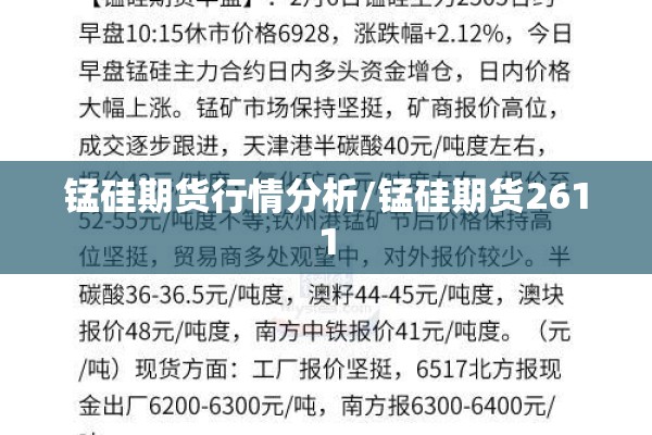 锰硅期货行情分析/锰硅期货2611