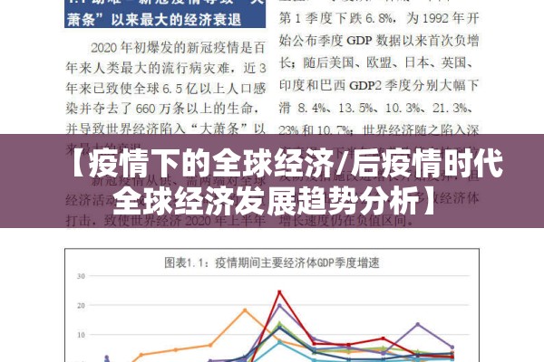 【疫情下的全球经济/后疫情时代全球经济发展趋势分析】