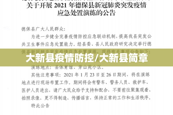 大新县疫情防控/大新县简章