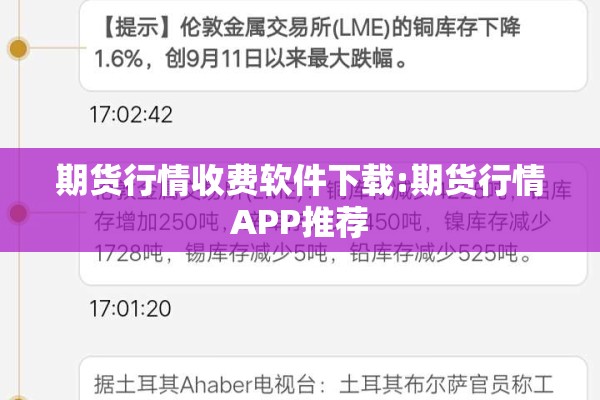 期货行情收费软件下载:期货行情APP推荐
