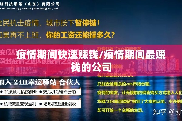 疫情期间快速赚钱/疫情期间最赚钱的公司