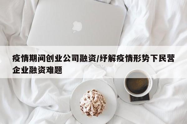 疫情期间创业公司融资/纾解疫情形势下民营企业融资难题